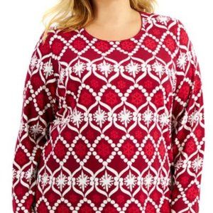 Karen Scott Printed Scoop-Neck Top Size 1x